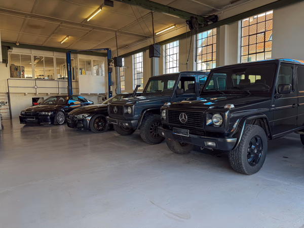G-Class vehicles in the Walger Works workshop