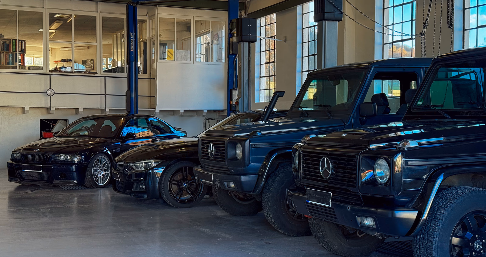 Walger Works workshop in Ostrach, where the roof rack is built