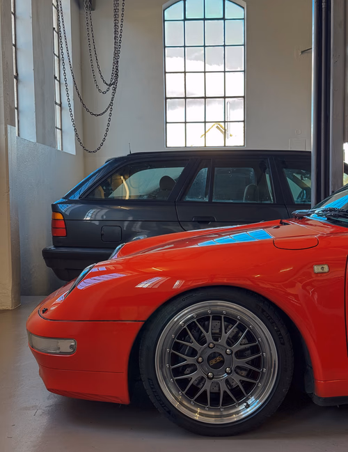Vehicles in the Walger Works workshop